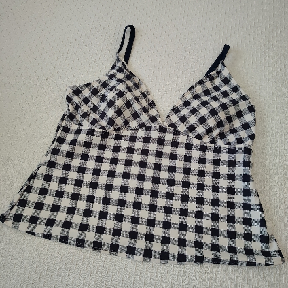 Merona Blue and White Swim. Top Size XL